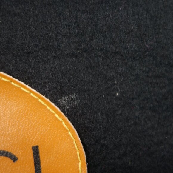 Vintage 1970's Gucci Felt & Faux Leather Shopping Tote Bag, Sz 13.75 in x 13 in - Picture 7 of 16